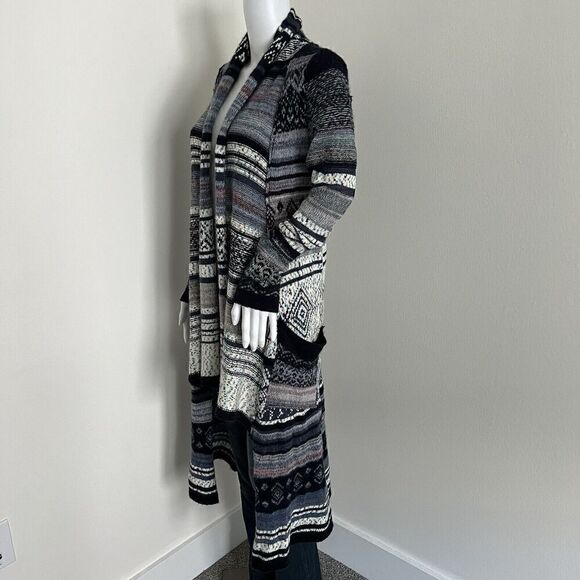 Free People Women's Yesterday's Smile Fair Isle Cardigan Size S Blue Alpaca - Picture 5 of 10